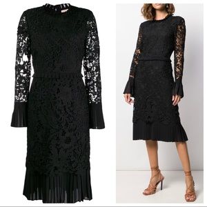 Tory burch Black guipure floral lace dress NWT